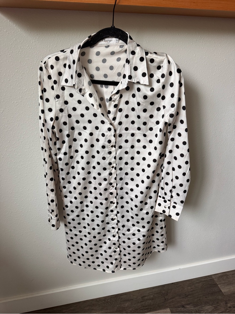 Missoni White Long-Sleeve Polka Dot Button Shirt
